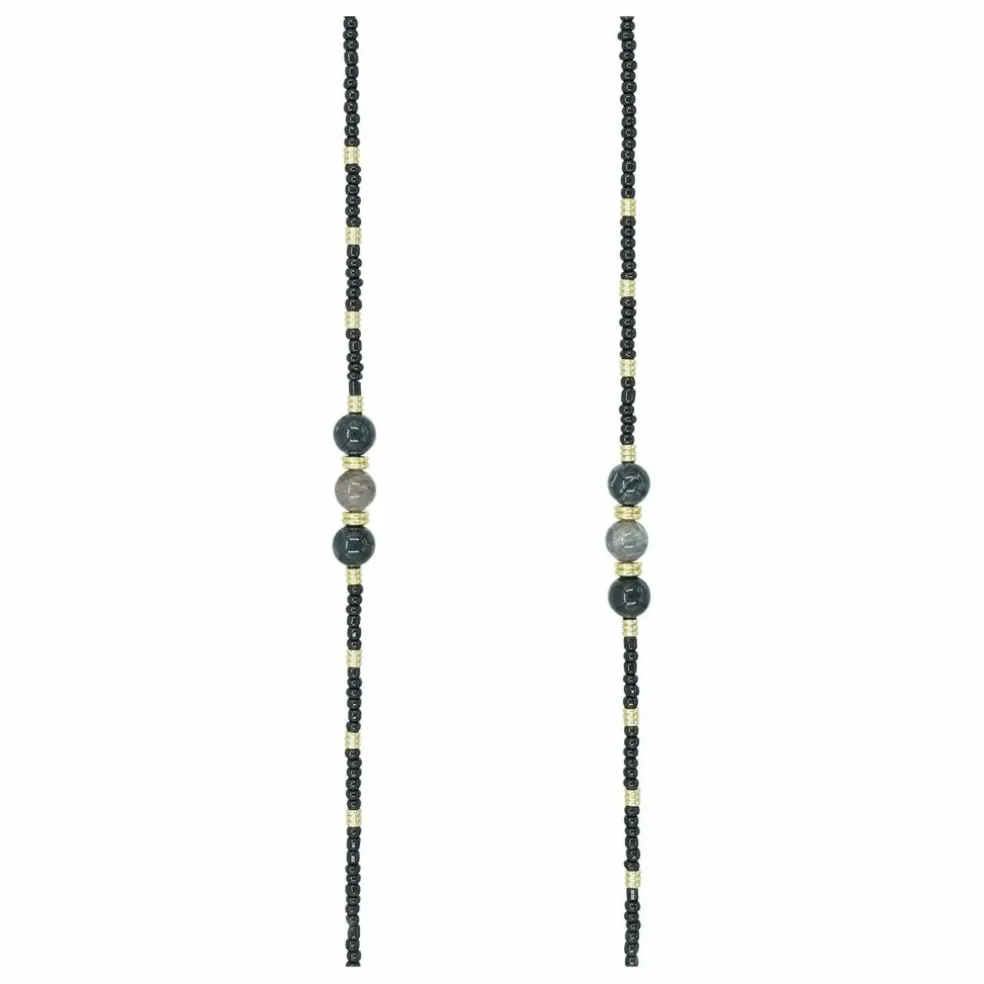 Chaine Longue Iris 120 cm | Noir