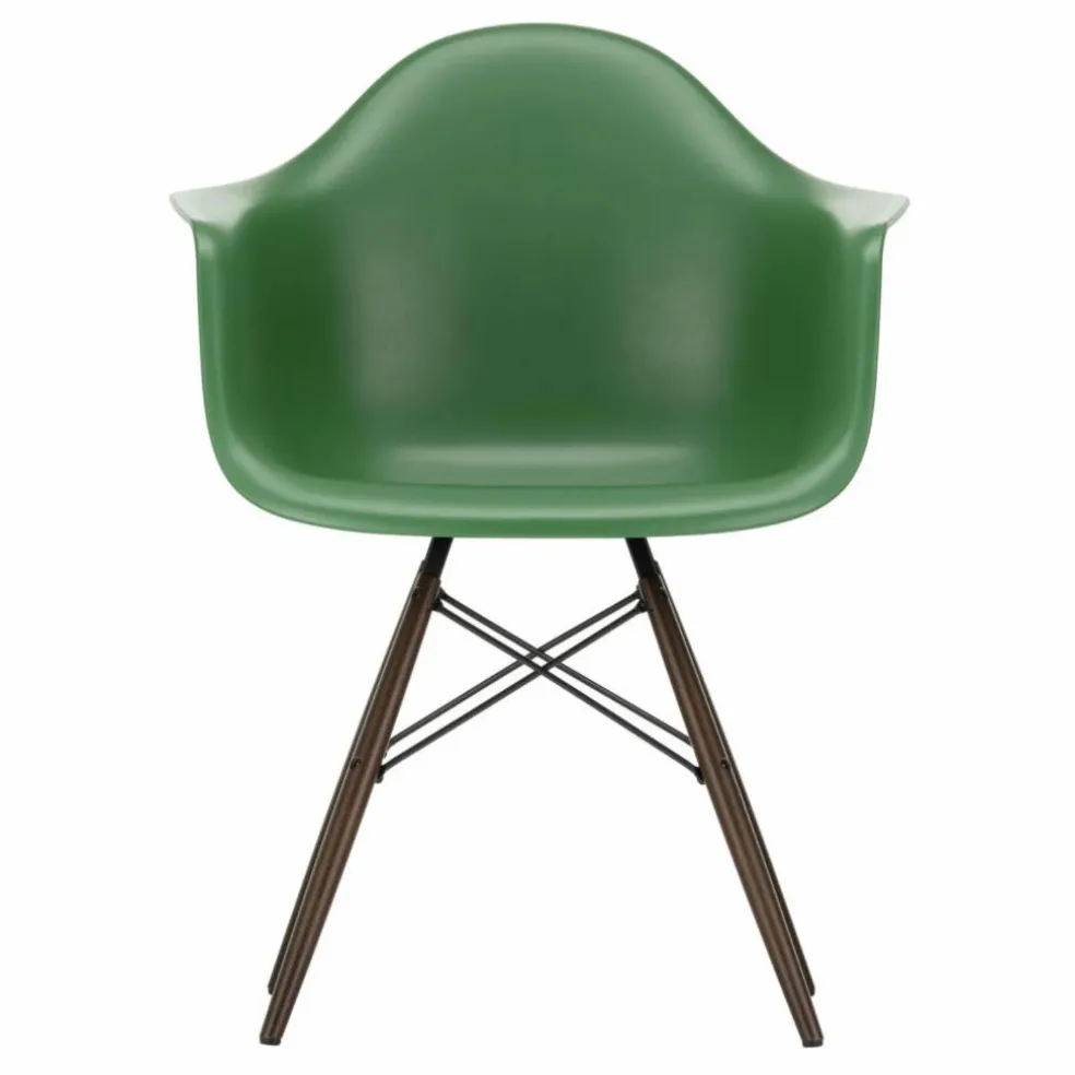Chaise DAW - piétement érable - Charles & Ray Eames | Vert émeraude