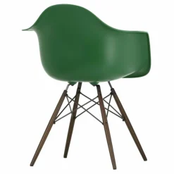 Chaise DAW - piétement érable - Charles & Ray Eames | Vert émeraude
