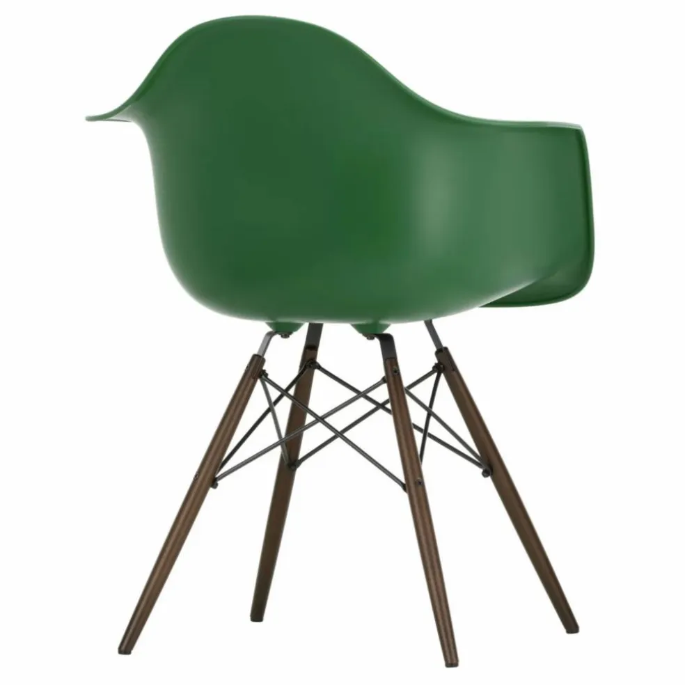 Chaise DAW - piétement érable - Charles & Ray Eames | Vert émeraude