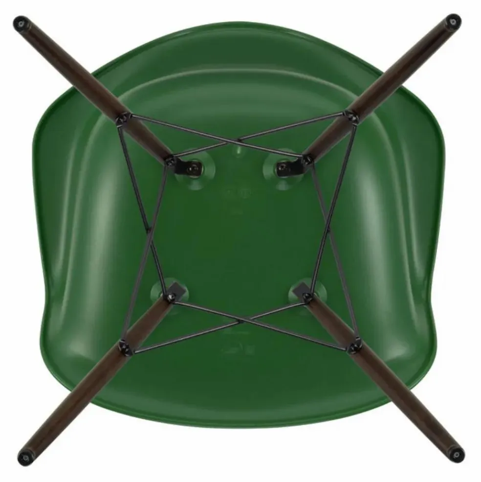 Chaise DAW - piétement érable - Charles & Ray Eames | Vert émeraude