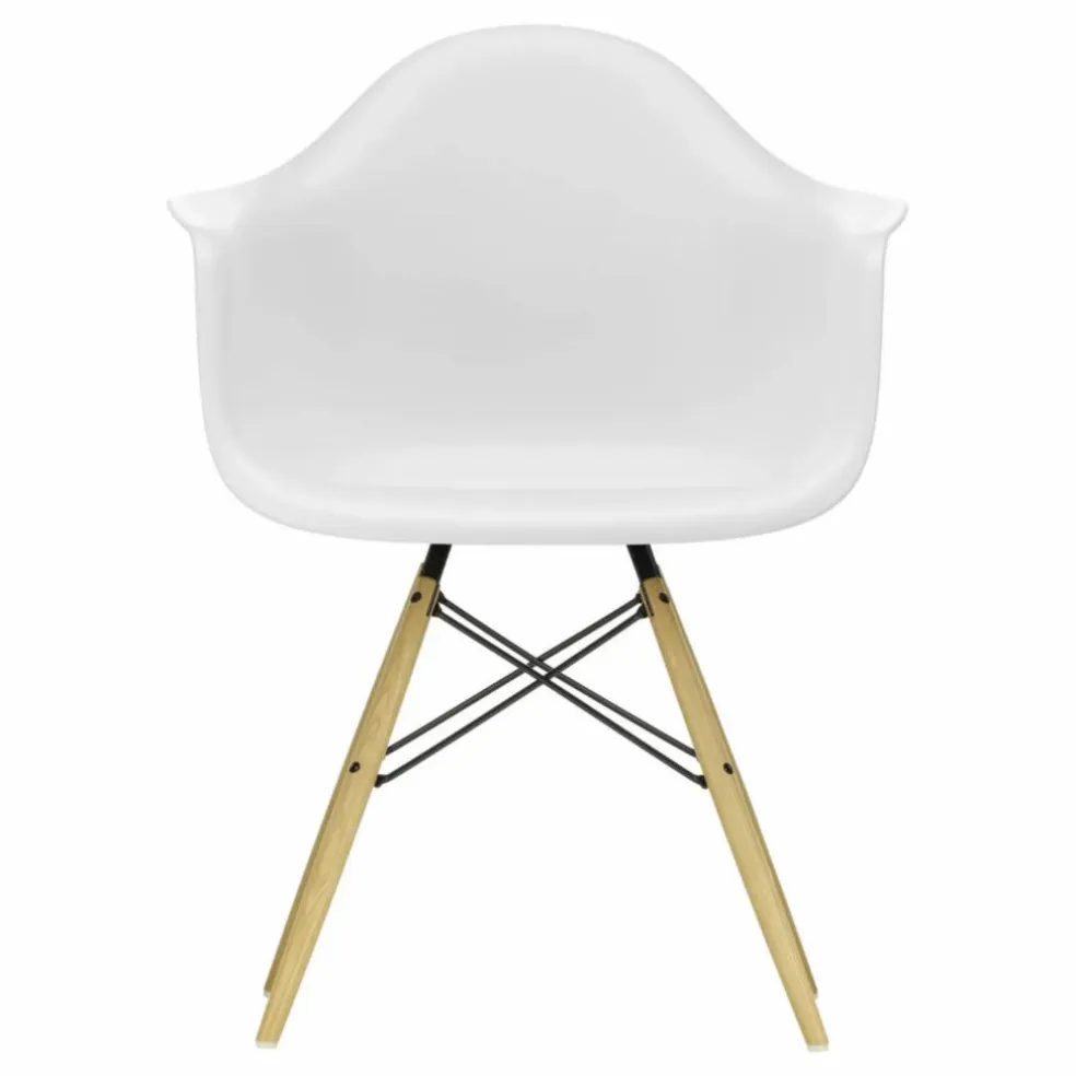 Chaise DAW - piétement érable - Charles & Ray Eames | Blanc