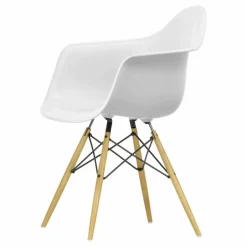 Chaise DAW - piétement érable - Charles & Ray Eames | Blanc