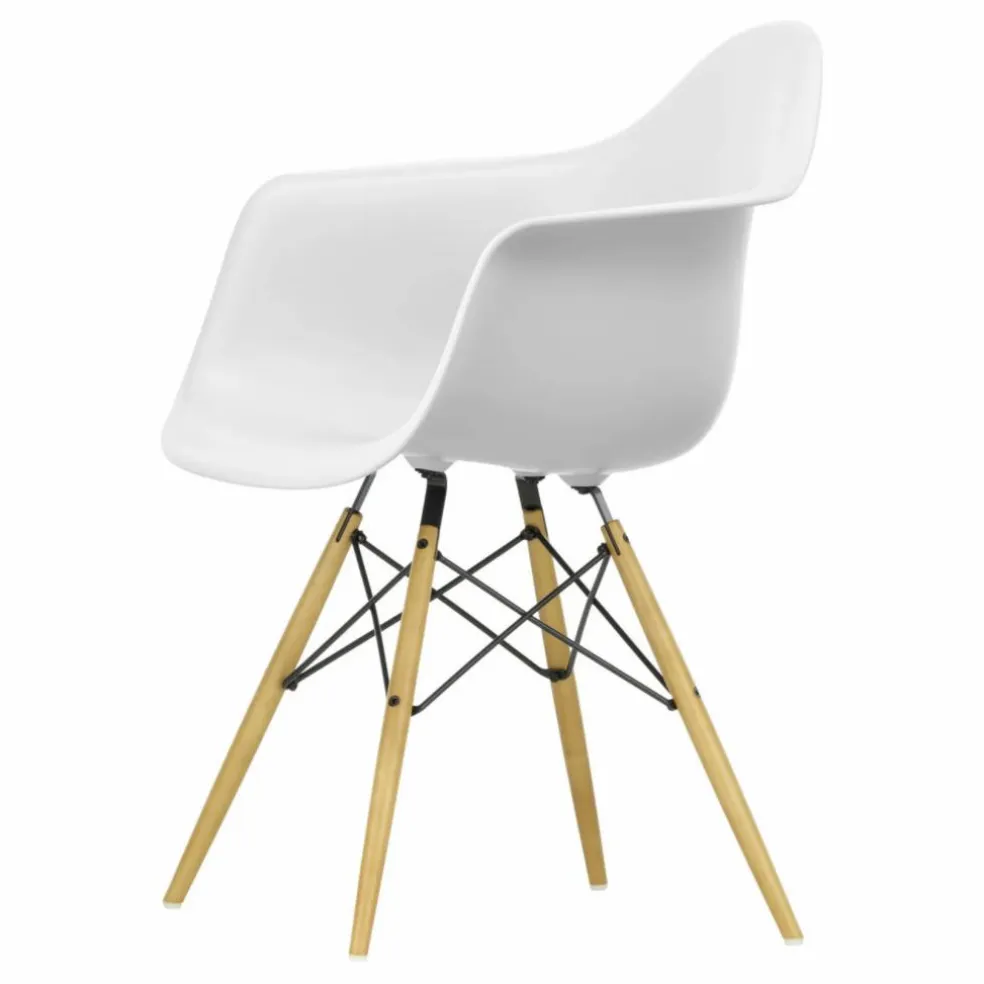 Chaise DAW - piétement érable - Charles & Ray Eames | Blanc