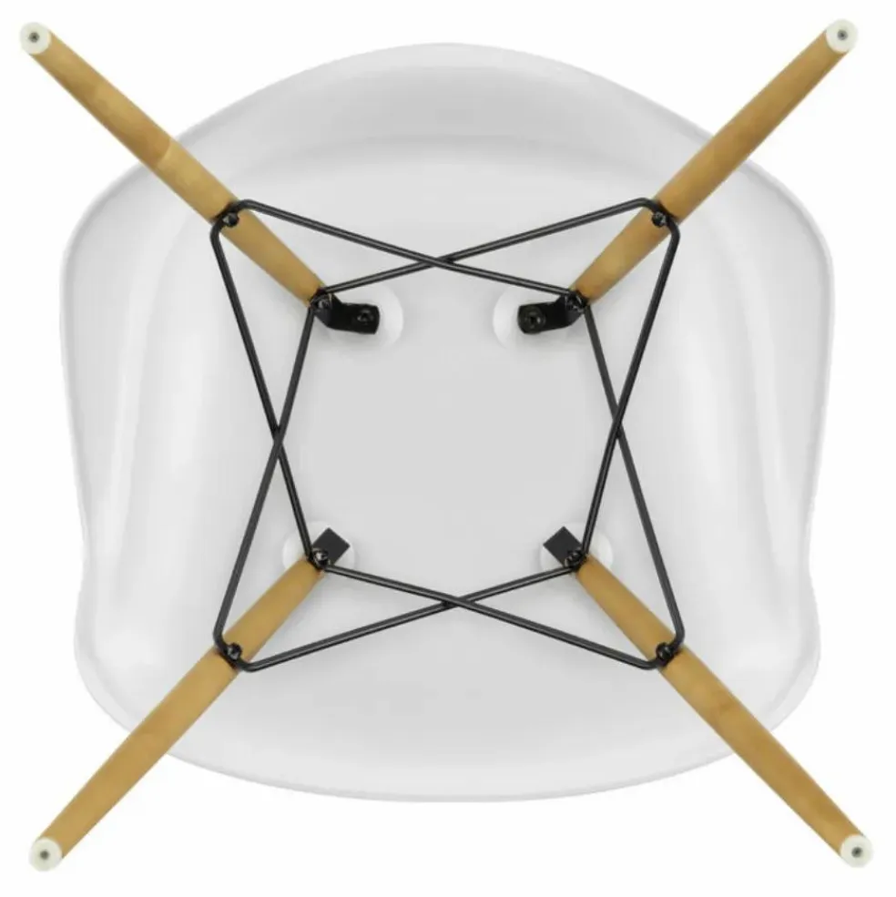 Chaise DAW - piétement érable - Charles & Ray Eames | Blanc
