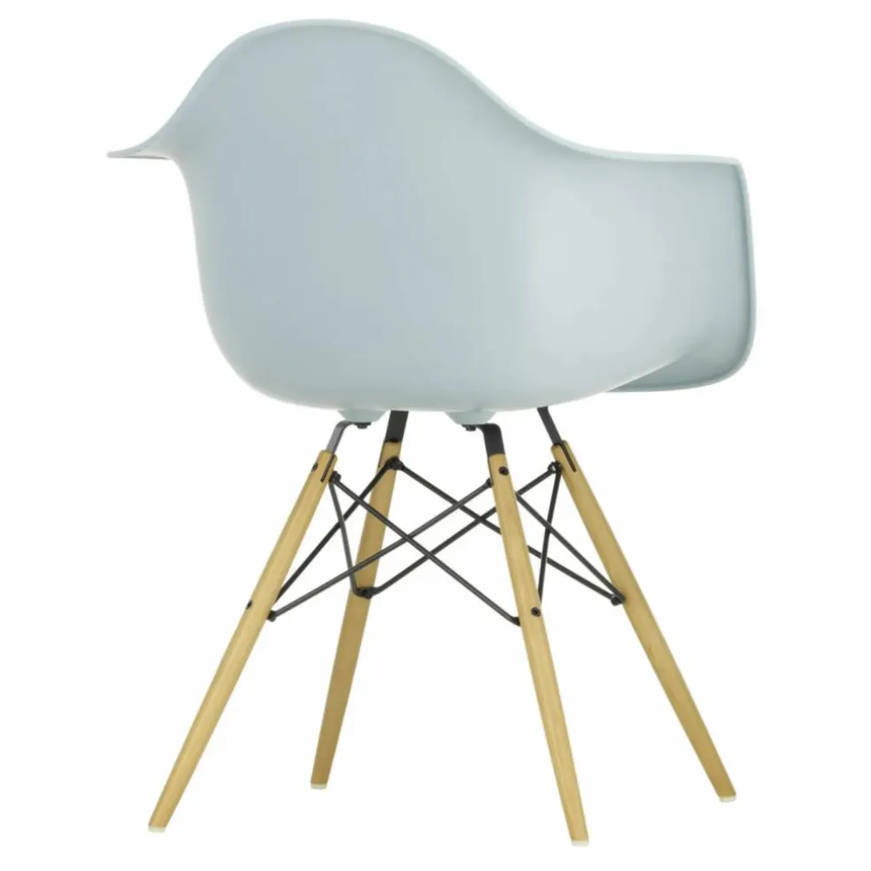 Chaise DAW - piétement érable - Charles & Ray Eames | Gris bleuté