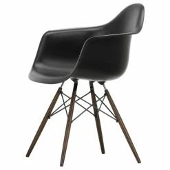 Chaise DAW - piétement érable - Charles & Ray Eames | Noir