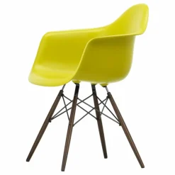 Chaise DAW - piétement érable - Charles & Ray Eames | Jaune moutarde