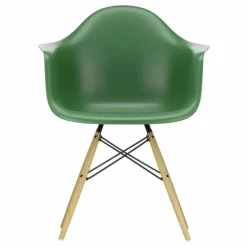 Chaise DAW - piétement érable - Charles & Ray Eames | Vert émeraude