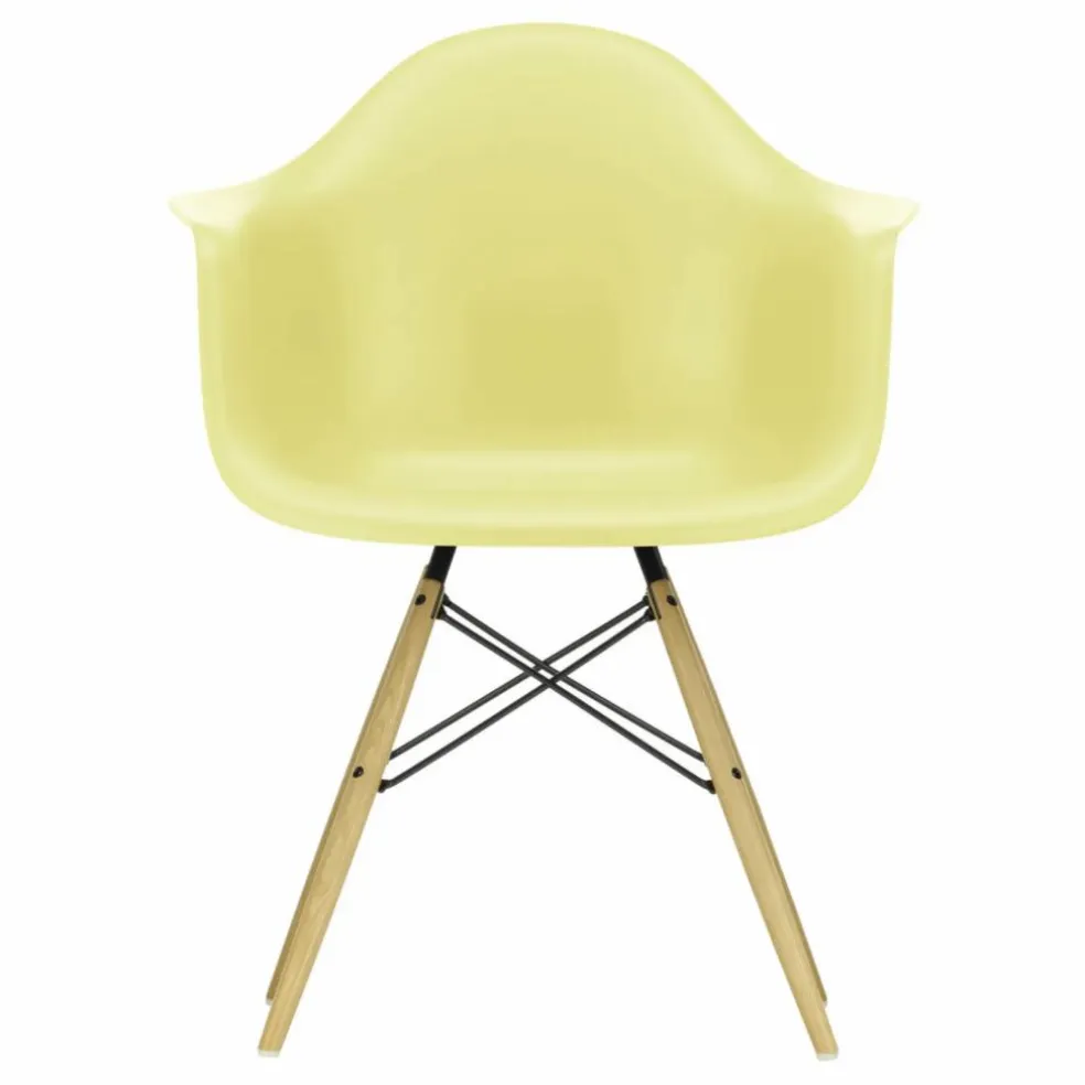 Chaise DAW - piétement érable - Charles & Ray Eames | Jaune citron