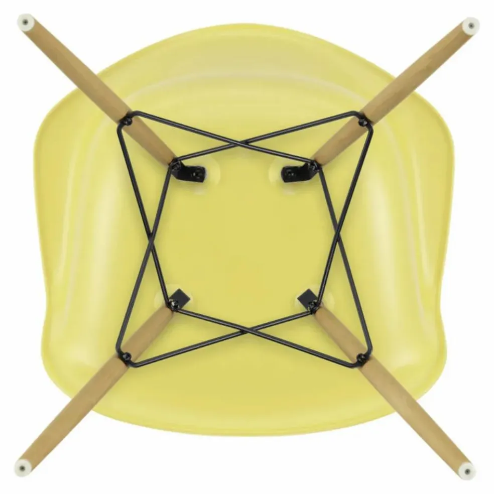 Chaise DAW - piétement érable - Charles & Ray Eames | Jaune citron