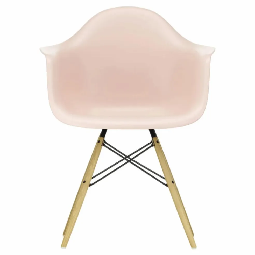 Chaise DAW - piétement érable - Charles & Ray Eames | Rose tendre