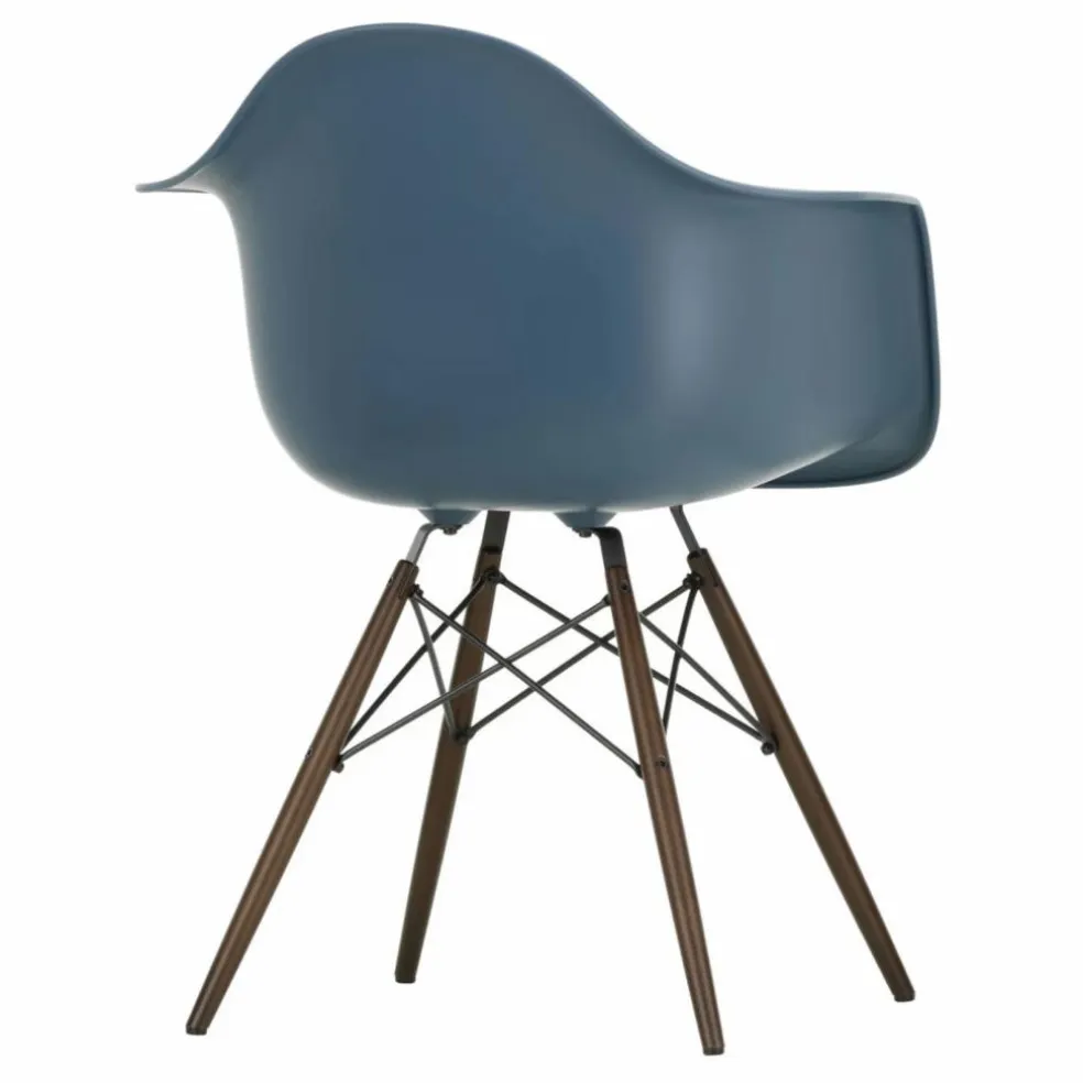 Chaise DAW - piétement érable - Charles & Ray Eames | Bleu de mer