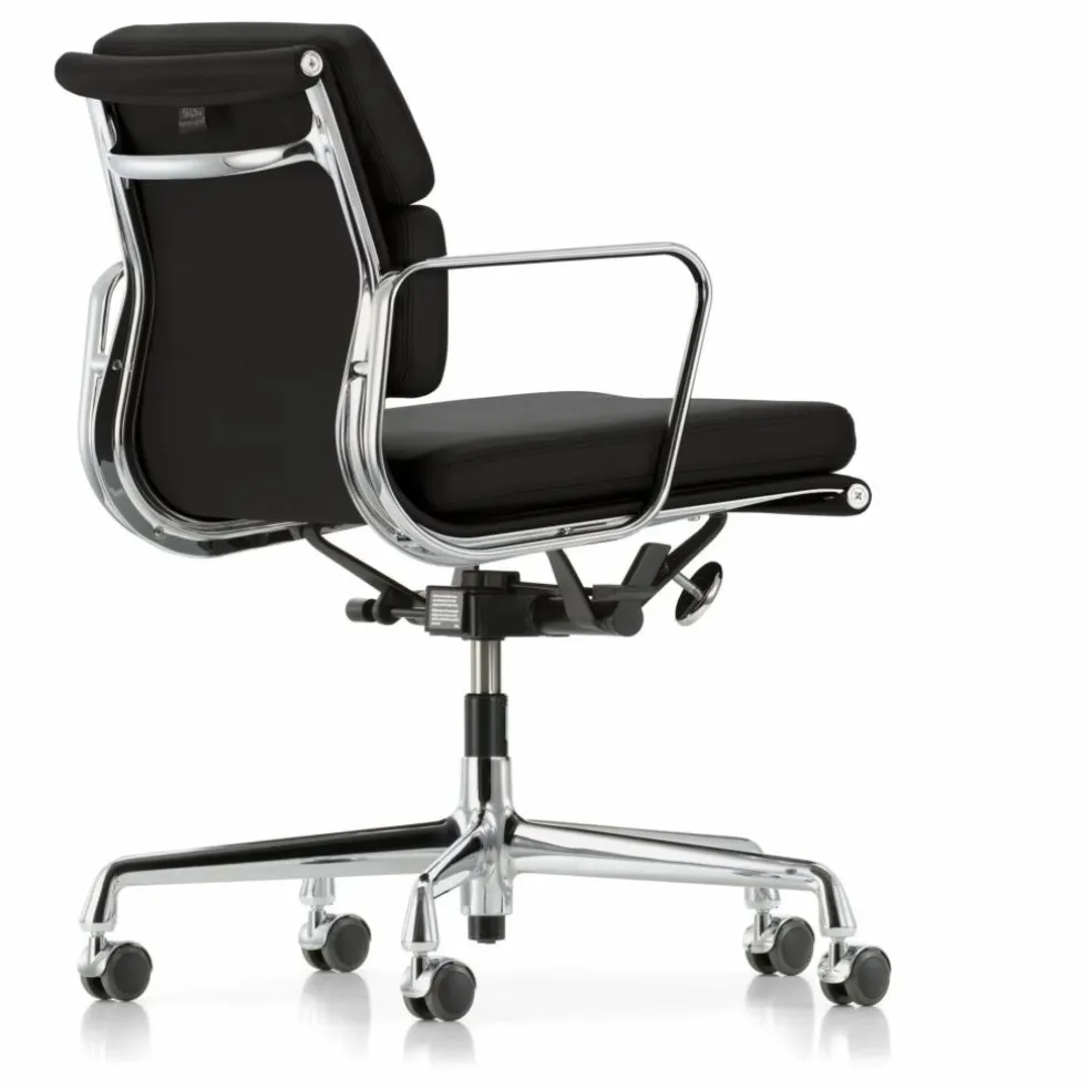 Chaise de bureau Soft Pad chair EA 217 en cuir | Noir