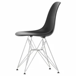 Chaise DSR Plastic - piètement Chromé - Charles & Ray Eames | Noir