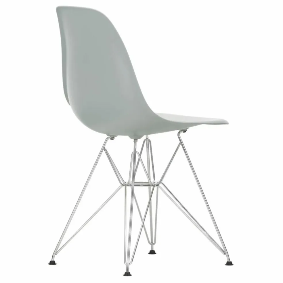 Chaise DSR Plastic - piètement Chromé - Charles & Ray Eames | Gris clair