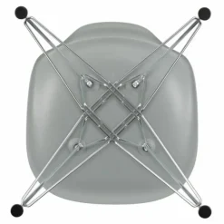 Chaise DSR Plastic - piètement Chromé - Charles & Ray Eames | Gris clair