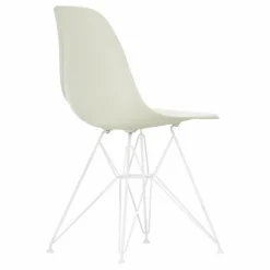 Chaise DSR Plastic - piètement blanc epoxy - Charles & Ray Eames | Gris galet