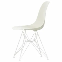 Chaise DSR Plastic - piètement blanc epoxy - Charles & Ray Eames | Gris galet