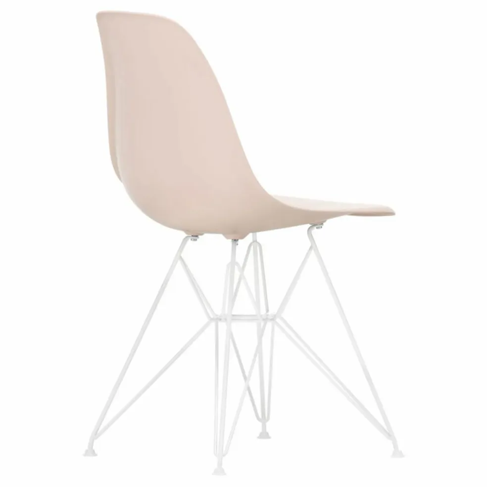 Chaise DSR Plastic - piètement blanc epoxy - Charles & Ray Eames | Rose tendre