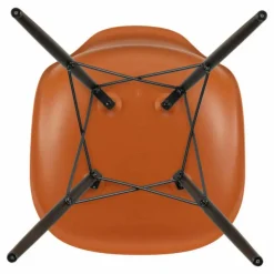 Chaise DSW plastic - piètement érable - Charles & Ray Eames | Orange Rouille