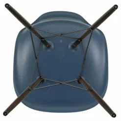 Chaise DSW plastic - piètement érable - Charles & Ray Eames | Bleu de mer