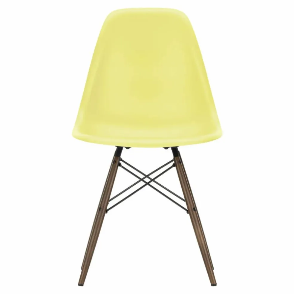 Chaise DSW plastic - piètement érable - Charles & Ray Eames | Jaune citron