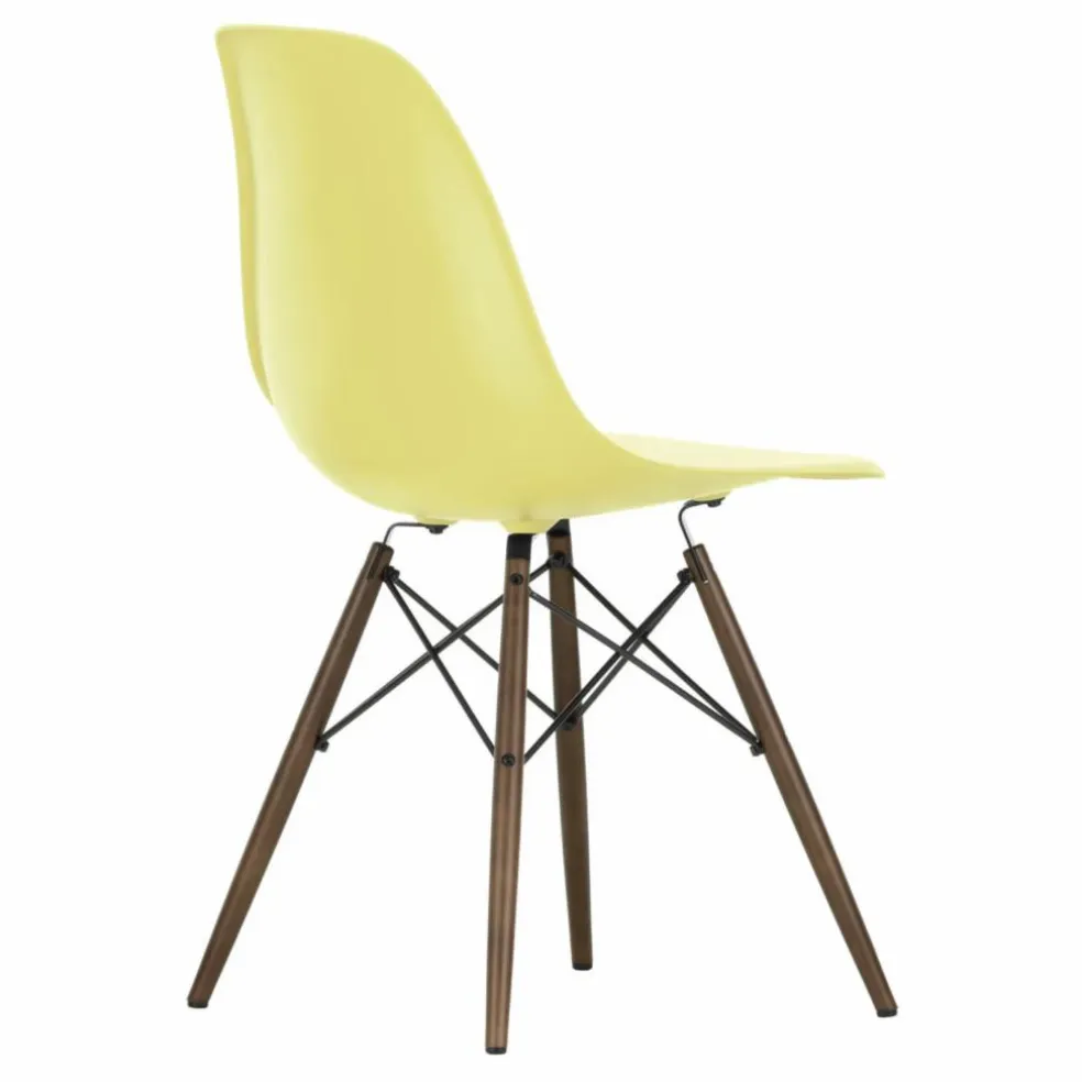 Chaise DSW plastic - piètement érable - Charles & Ray Eames | Jaune citron