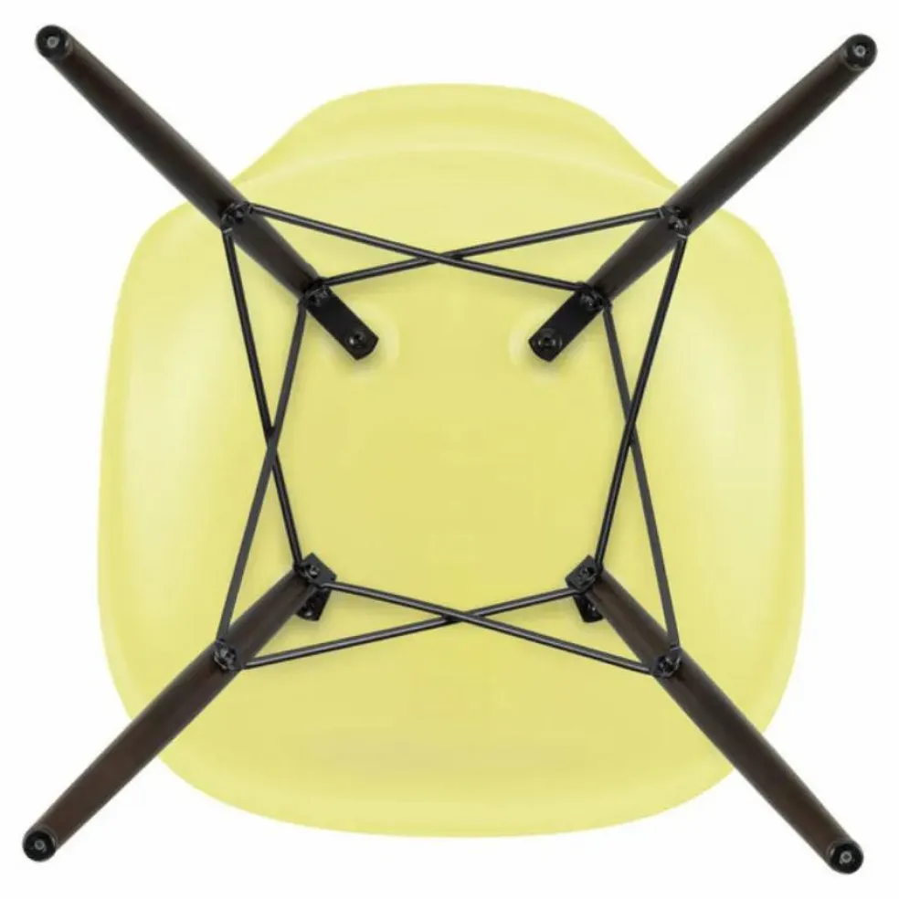 Chaise DSW plastic - piètement érable - Charles & Ray Eames | Jaune citron