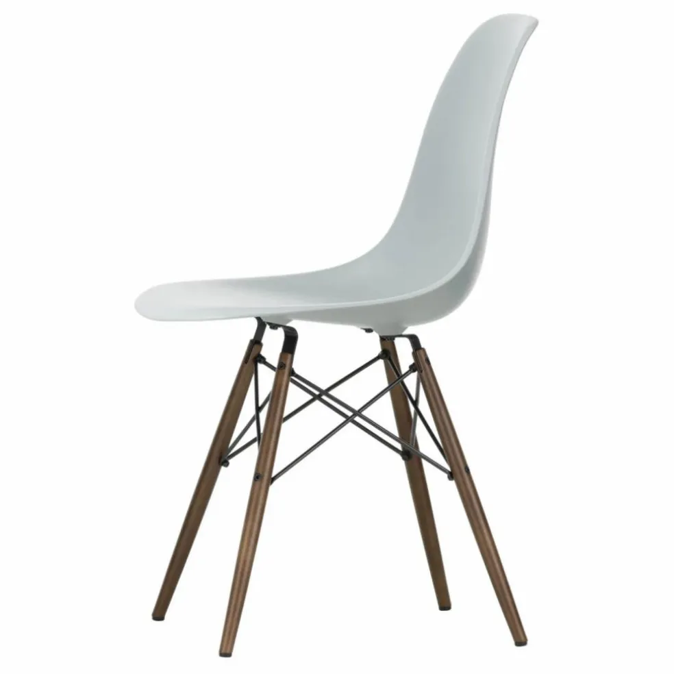 Chaise DSW plastic - piètement érable - Charles & Ray Eames | Gris clair