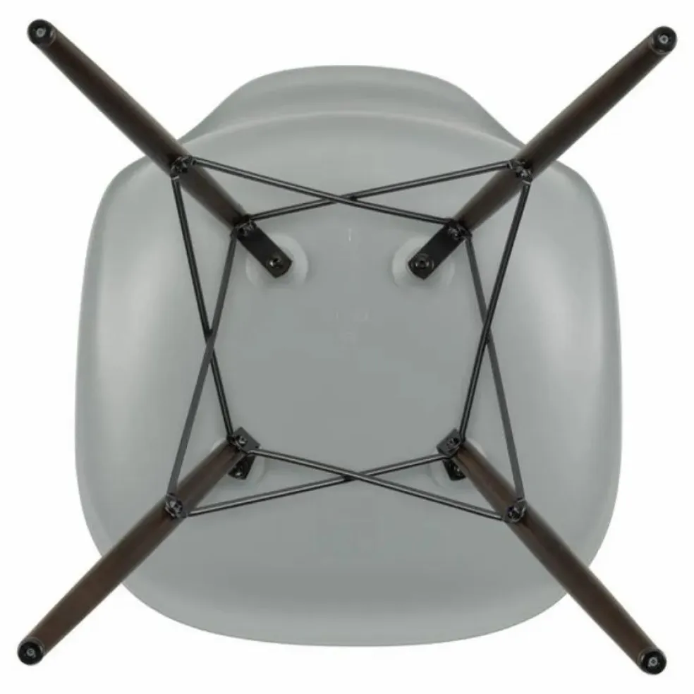 Chaise DSW plastic - piètement érable - Charles & Ray Eames | Gris clair