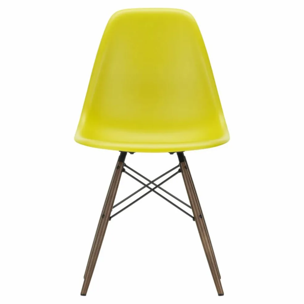 Chaise DSW plastic - piètement érable - Charles & Ray Eames | Jaune moutarde