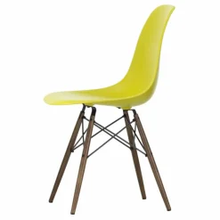 Chaise DSW plastic - piètement érable - Charles & Ray Eames | Jaune moutarde