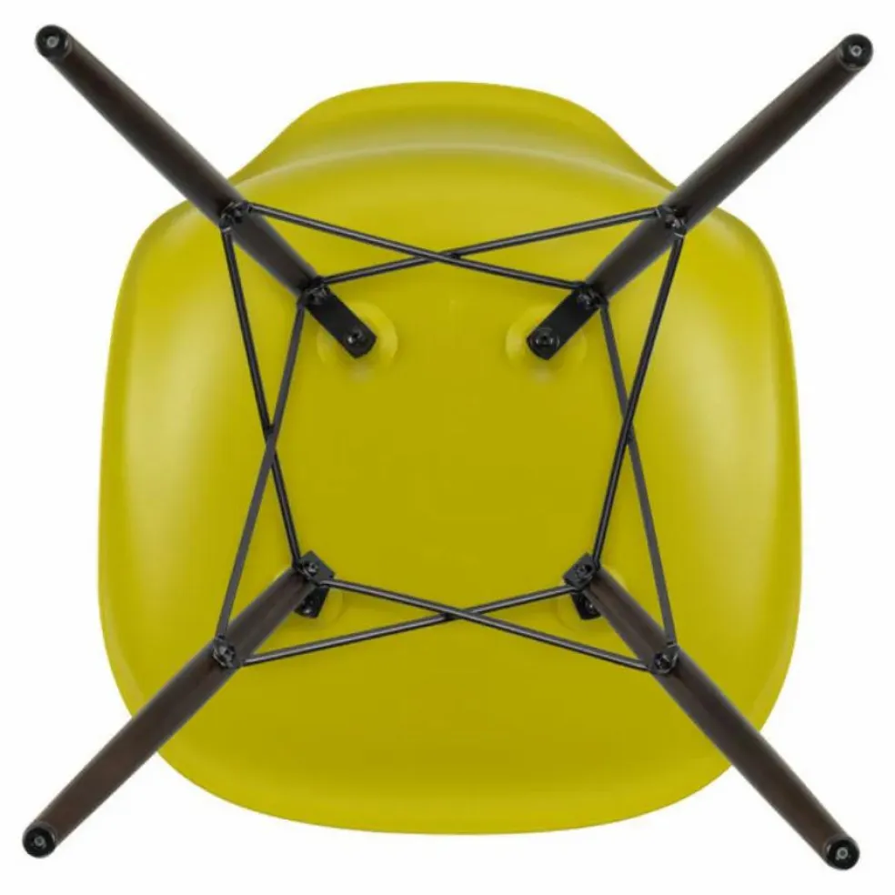 Chaise DSW plastic - piètement érable - Charles & Ray Eames | Jaune moutarde