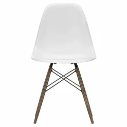 Chaise DSW plastic - piètement érable - Charles & Ray Eames | Blanc