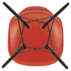 Chaise DSW plastic - piètement érable - Charles & Ray Eames | Rouge coquelicot