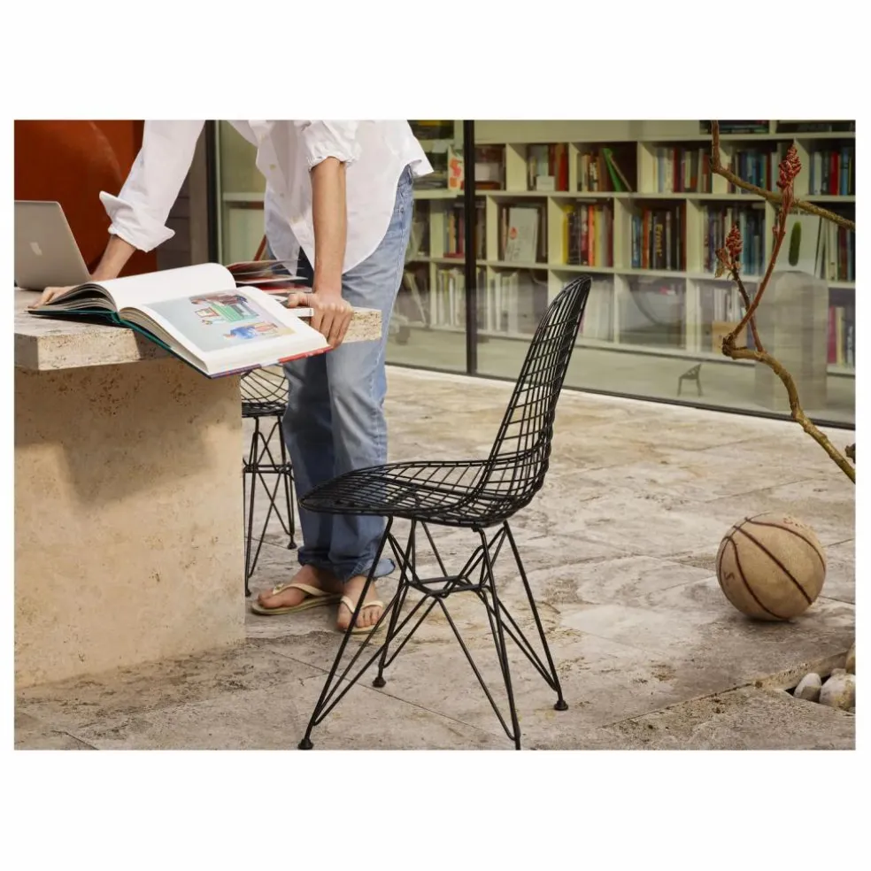 Chaise Eames wire DKR piètement epoxy | Basic Dark