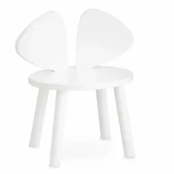 Chaise en chêne Souris | Blanc