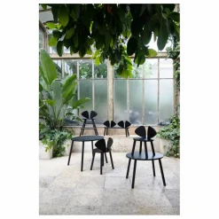 Chaise en chêne Souris | Noir