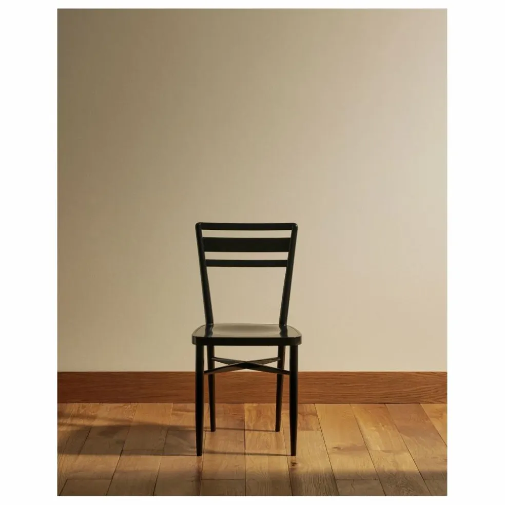 Chaise en frêne laqué Astra | Noir