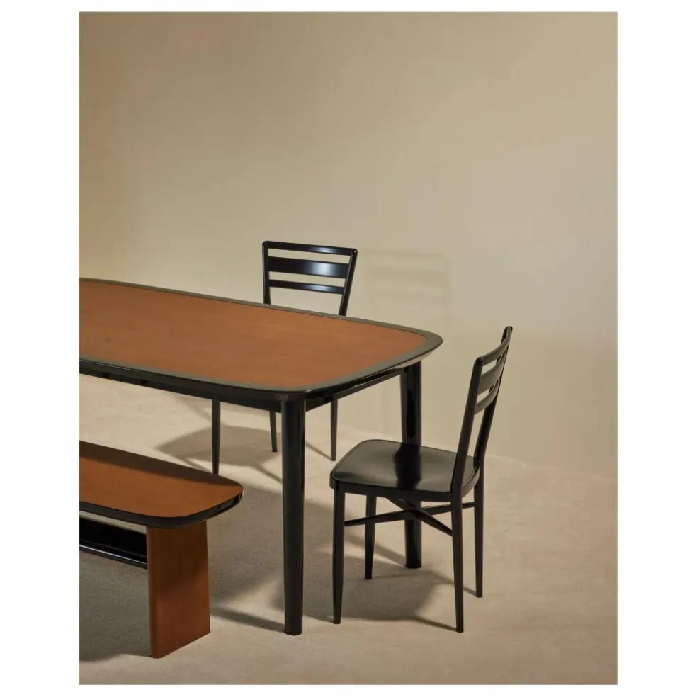 Chaise en frêne laqué Astra | Noir