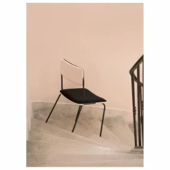 Chaise en velours Double-Jeu | Rose poudré