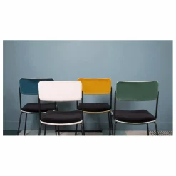Chaise en velours Double-Jeu | Ocre