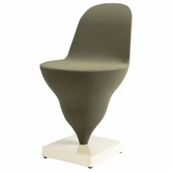 Chaise Gelato piètement crème - Jean-Baptiste Fastrez | Vert kaki