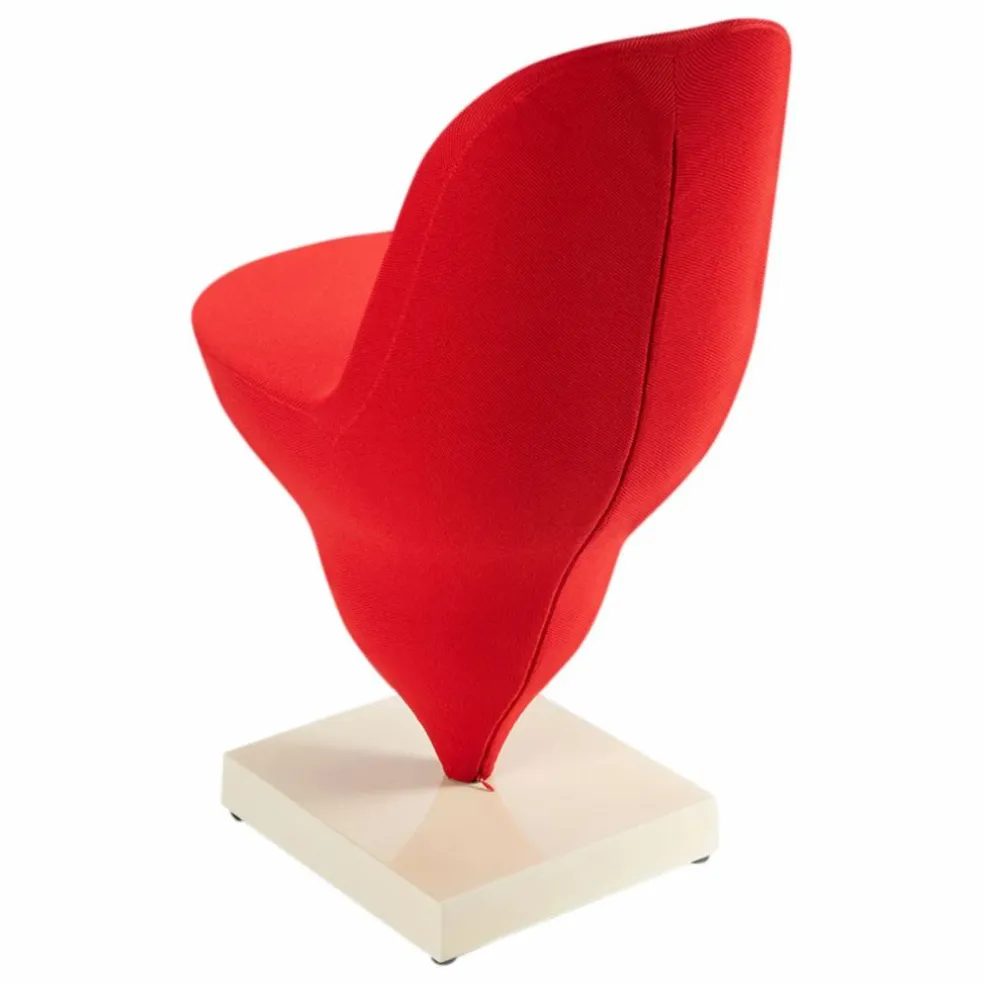 Chaise Gelato piètement crème - Jean-Baptiste Fastrez | Rouge