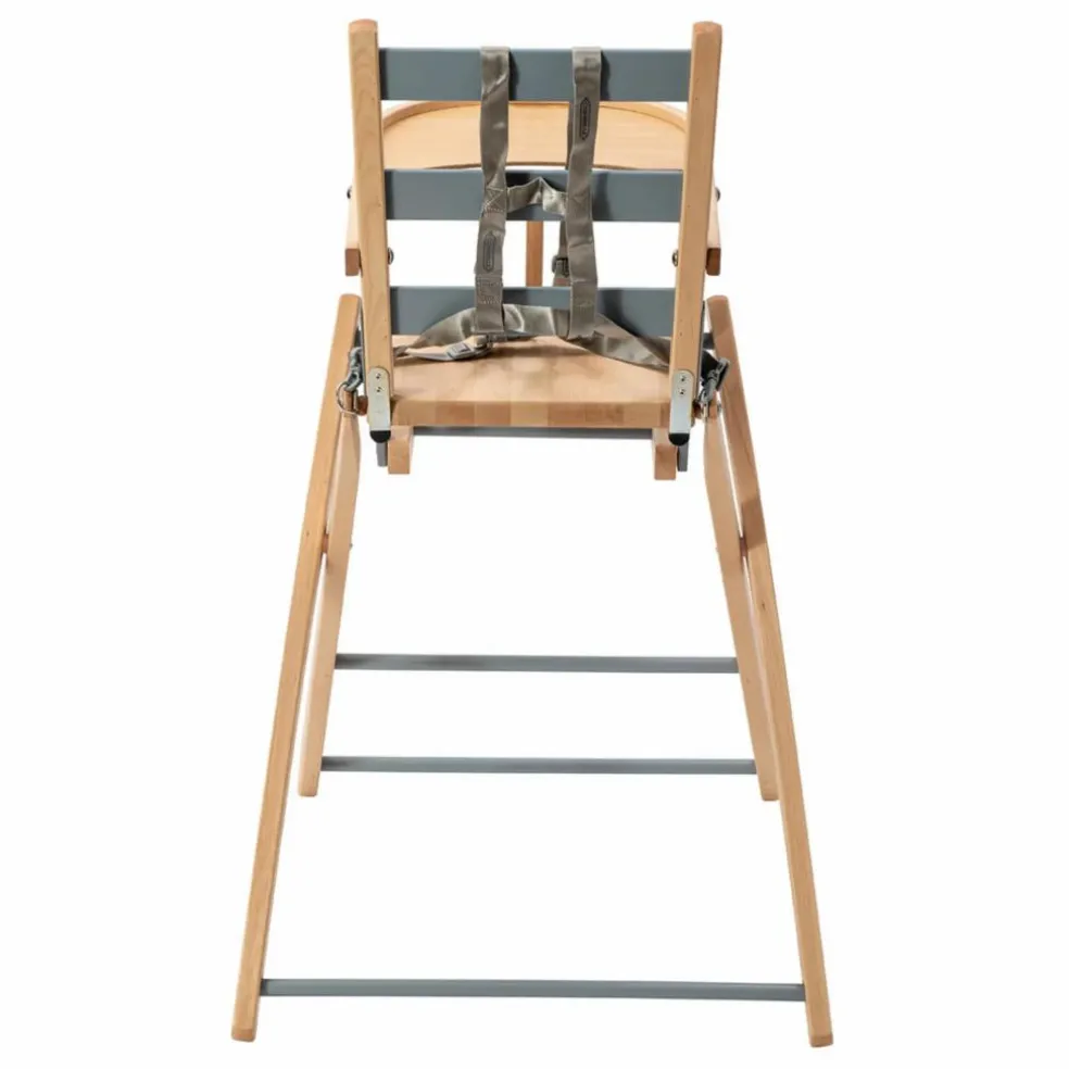 Chaise haute extra-pliante Sarah | Bleu gris