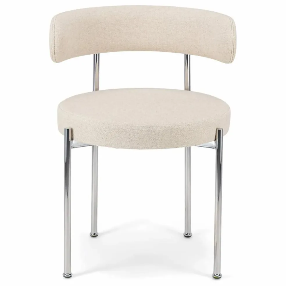 Chaise Libera en toile tissée | Beige