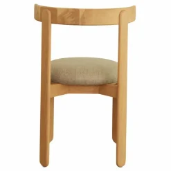 Chaise Lilas en bois, assise en lin | Crème