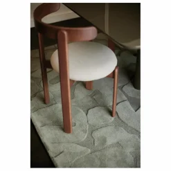 Chaise Lilas en bois, assise en lin | Blanc cassé