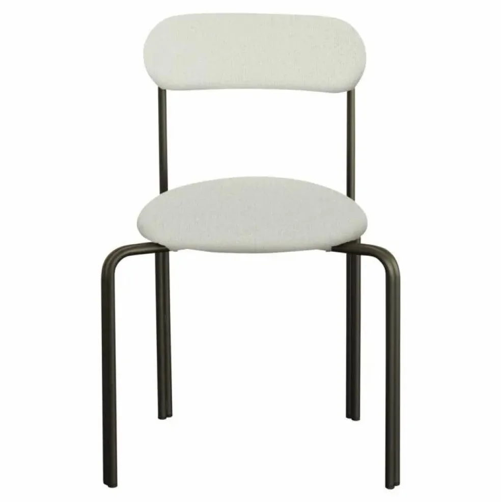 Chaise Lise, assise en bouclette | Crème